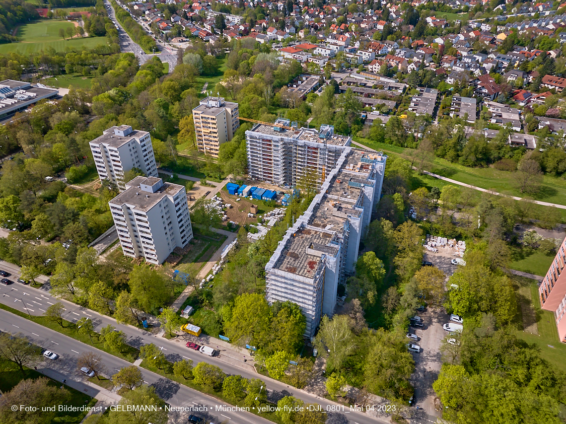 04.05.2023 - Sanierung am Karl-Marx-Ring 11-21 in Neuperlach